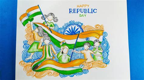 Republic Day Drawing How To Draw Republic Day Drawing Easy Republic