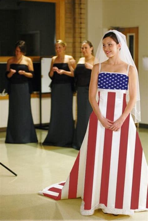 Bridetide Blog Wedding Resource Most Patriotic Wedding Dress Ever