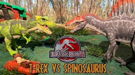 Jurassic Park 3 Spinosaurus Vs T Rex The Rematch Animation YouTube
