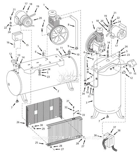 Campbell Hausfeld CE700000 Parts Diagram For Air Compressor Parts