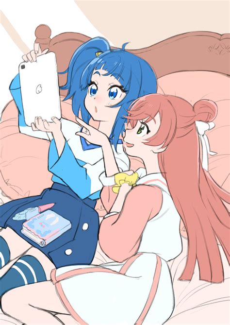 Sora Harewataru And Nijigaoka Mashiro Precure And More Drawn By
