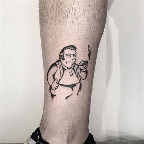 The Simpsons The Best Tattoos Ever Inkppl Simpsons Tattoo Running Gag James Brown
