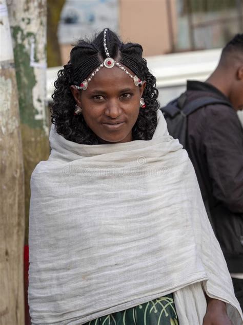 Meknes Ethiopia April 29th2019 Ethiopian Women In The City Have Beautiful Clothes And Have