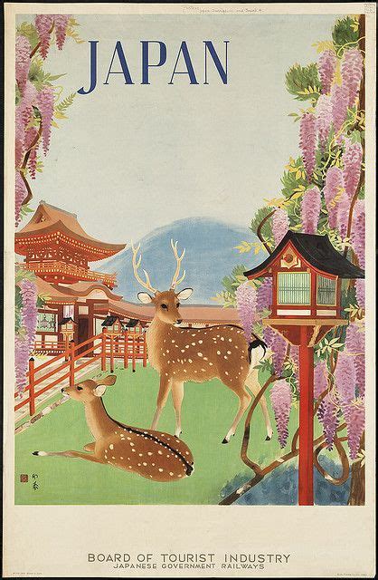Vintage Travel Poster Japan Japón Klassische Reiseposter Retro