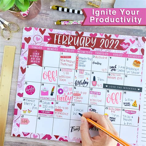 Buy 2021 2022 Doodle Desk Calendar Large Monthly Wall Planner With