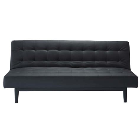 Gain de place inestimable dans un studio ou un petit appartement, ces banquettes permettent également d'accueillir. Canapé clic-clac capitonné 3 places noir | Maisons du Monde