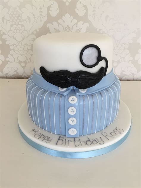 Moustache Inspired Birthday Cake Birthday Cakes For Men Funny Birthday Cakes Homemade Birthday