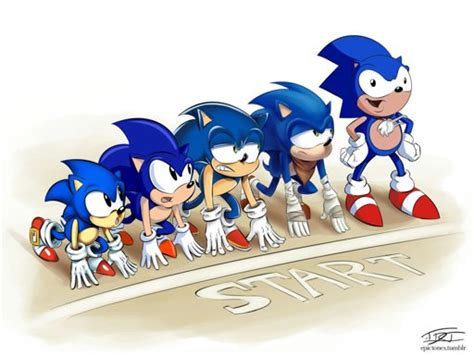 Sonic Throughout The Years Sonic The Hedgehog Amino