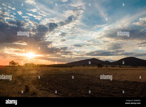 You Yangs Mountain Range At Sunset Stock Photo Alamy