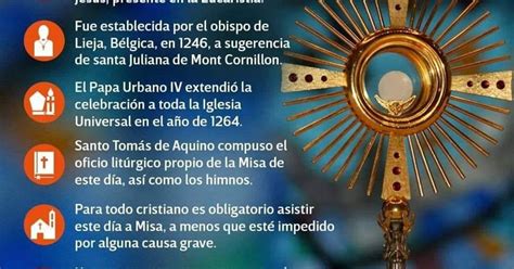Religión Severo Ochoa Infografías Sobre El Corpus Christi