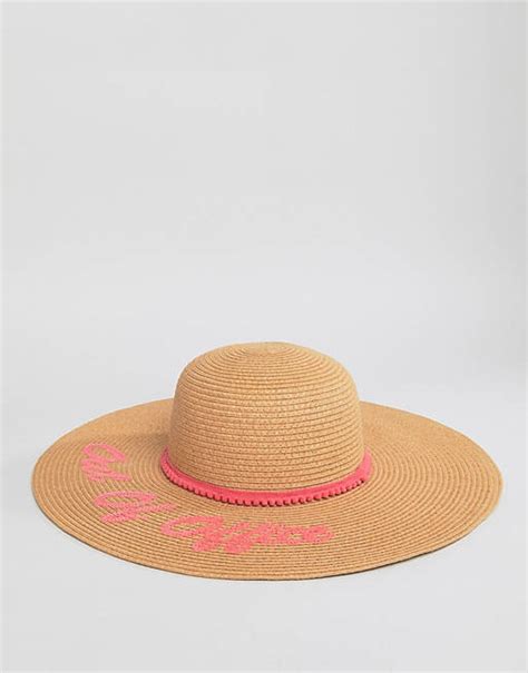 Boardmans Floppy Beach Hat With Out Of Office Slogan Asos