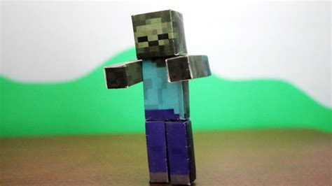 How To Make A Minecraft Paper Zombie Youtube