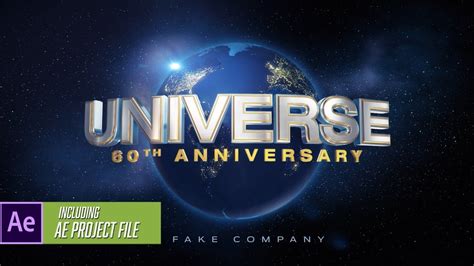 Element 3d Template Universal Studios Intro Logo Animation Youtube