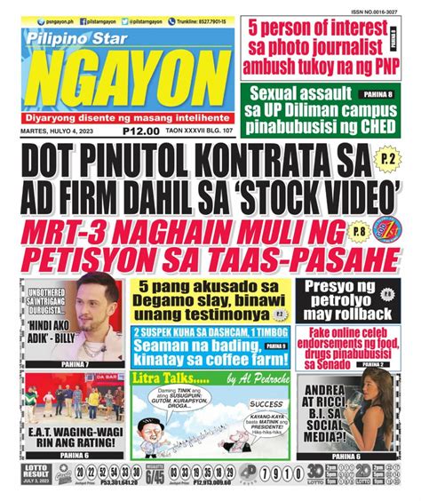 Pilipino Star Ngayon July Newspaper Get Your Digital Hot Sex Picture