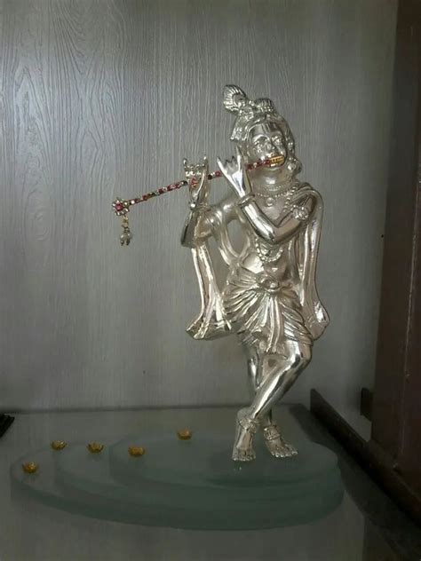 Silver Plated Krishna Statue At Rs 2800 चाँदी चढ़ी हुई मूर्तियाँ In