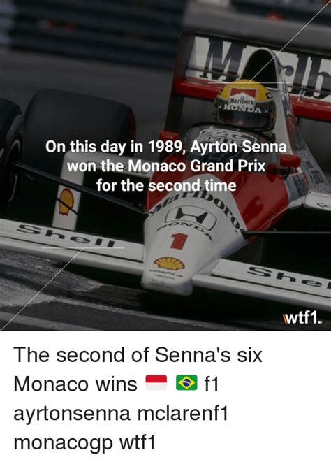 Marlboro On This Day In 1989 Ayrton Senna Won The Monaco Grand Prix For