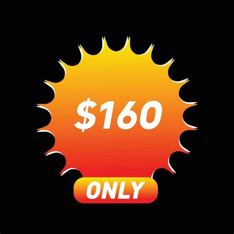 160 Dollar Only Coupon Sign Or Label 26426435 Vector Art At Vecteezy