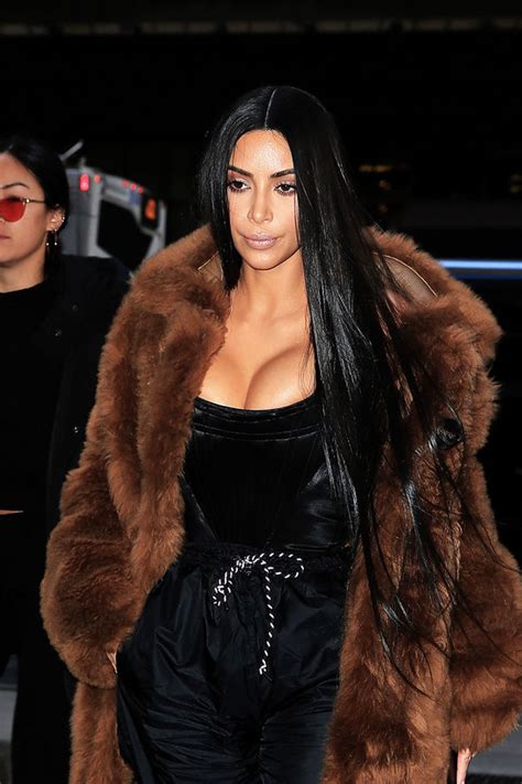 Kim Kardashian Risks Major Nip Slip As Ample Assets Spill Out Of Plunging Silk Bra Celebrity