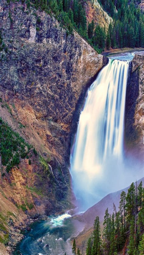 Lower Falls Yellowstone National Park Iphone Wallpapers Free Download