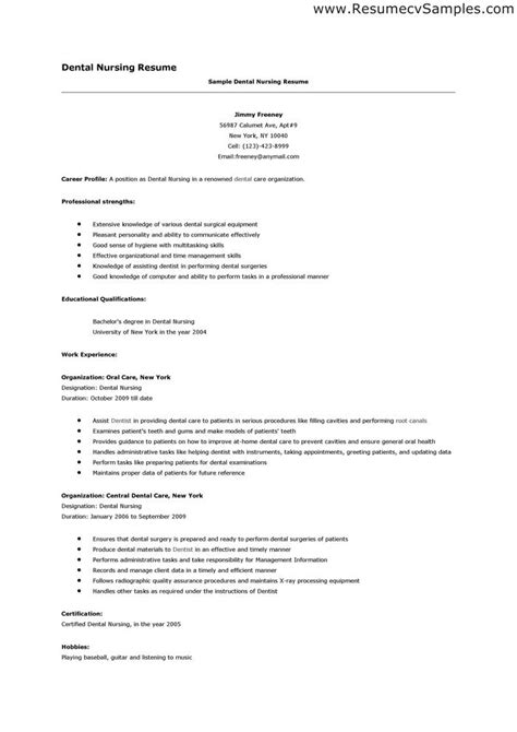 Example of simple application letter for any vacant position for freshers. Registered Dental Assistant Cover Letter | Above is the image of Dental Nursing Resume, with ...