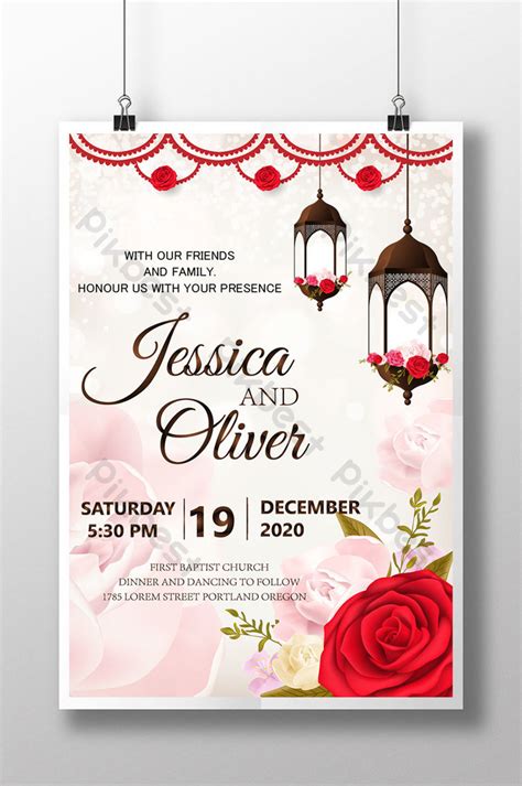 Whom will the bride and groom call to organize templates designed to be used in google slides and powerpoint. Elegant Wedding Invitation Poster with Floral Background | AI Free Download - Pikbest