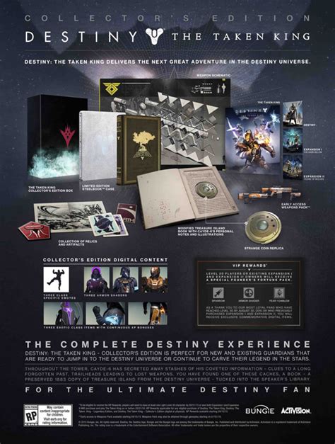 With the expansion's launch just two months away, activision and bungie are trying to build excitement. Destiny: The Taken King Collector's Edition is Exclusive to GameStop - IGN