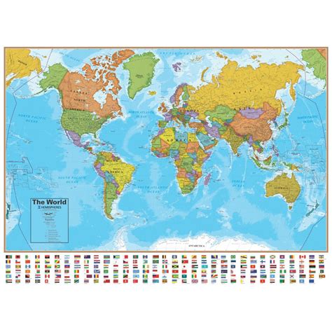 Blue Ocean Series World And Usa Wall Maps 2 Pack Waypoint Geographic