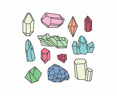 Minerals Outlined Vector Mineral Freevector Outline