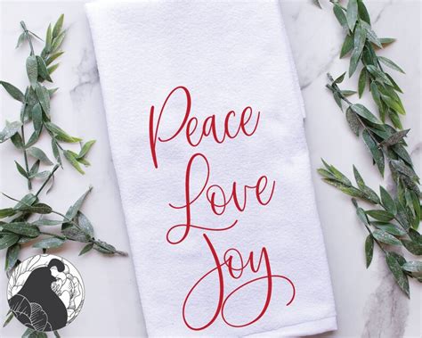 Peace Love Joy Svg Christmas Sign Svg Holiday Wall Art Joy Etsy