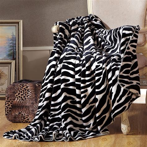 Double Face Zebra Stripes Fashion Thick Blanket 200x230cm Travelhotel