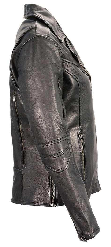 Milwaukee Leather Womens Vented Motorcycle Jacket Maine Line Leather