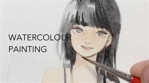 Watercolor Painting Anime Style Character Youtube