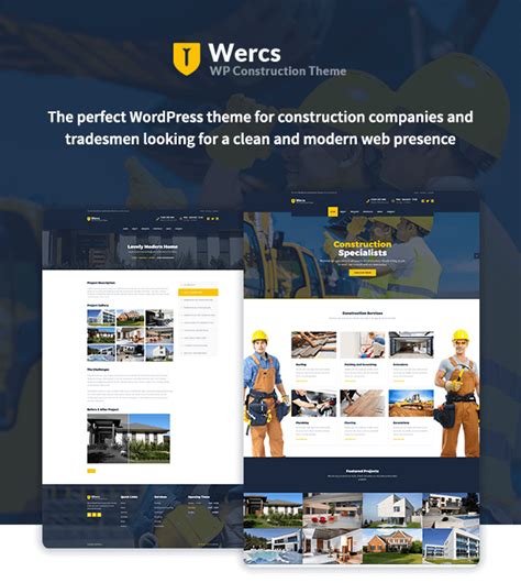 Wercs - WordPress Construction Theme | Construction theme, Construction, Construction company