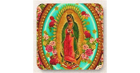 our lady guadalupe mexican saint virgin mary coaster zazzle