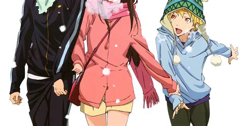 Noragami Iki Hiyori Yato Yukine Trio Winter Hd Render Ors Anime Renders