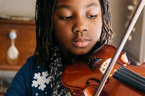 Black Girl Playing Violin By Stocksy Contributor Gabi Bucataru