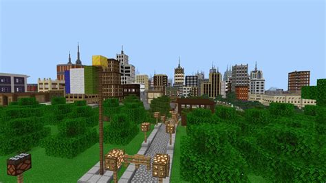 View Of My Xbox One City From City Hall Rminecraftbuilds