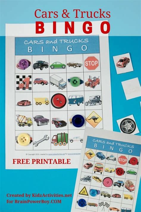Enjoy kids games we provide you with the finest selection of free downloadable kids games that will bring you lots of fun! Free Printable Cars and Trucks Bingo Game | For the BOYS ...