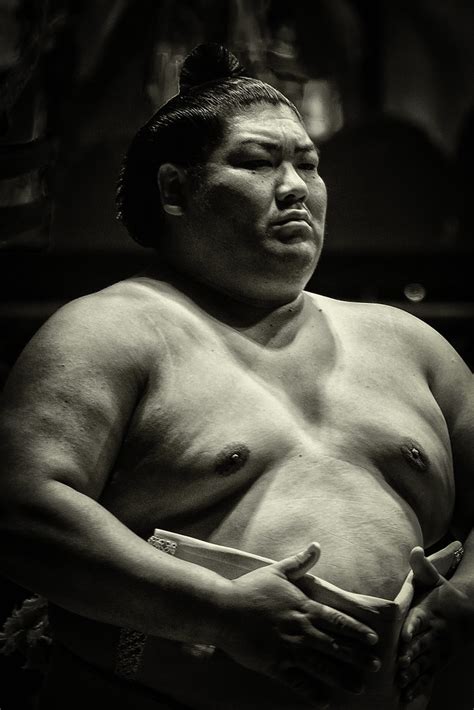A Sumo Wrestler A Sumo Wrestler Shot At Makuhari Messe C