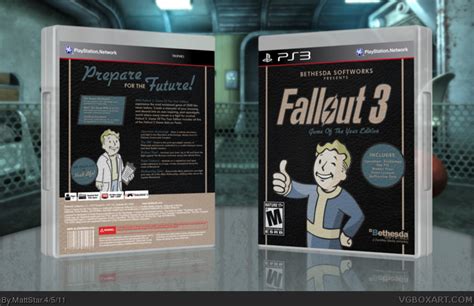 Fallout 3 Game Of The Year Edition Playstation 3 Box Art Cover By Mattstar