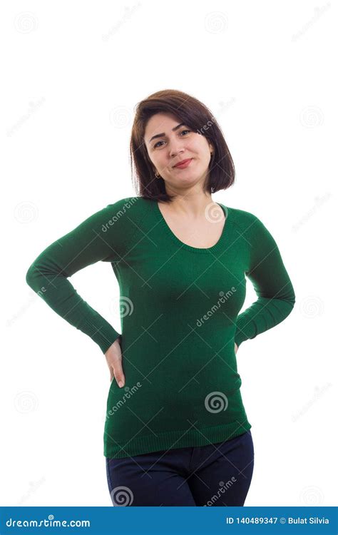 Woman Hands On Hips Stock Image Image Of Hips Brunette 140489347