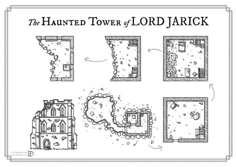 The Illustrated Diagram For The Tower Of Lord Jarck Which Is Drawn In