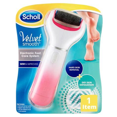 Buy Scholl Velvet Smooth Electronic Foot File For Hard Skin Pink