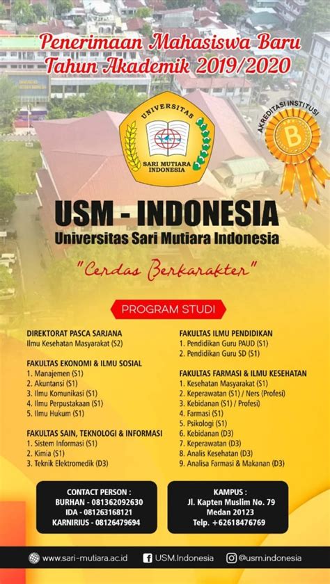 Penerimaan Mahasiswa Baru Universitas Sari Mutiara Indonesia