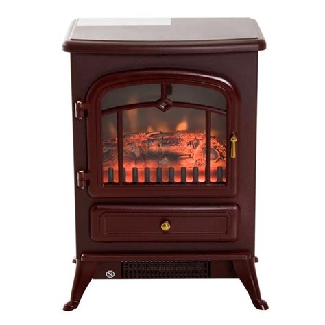 Homcom Freestanding Electric Fireplace Heater With Realistic Led Log