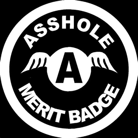 Asshole Merit Badge Custom Car Truck Van Window Or Bumper Etsy