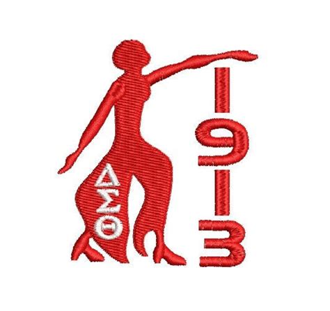 Delta Sigma Theta 1913 Lady Of Fortitude Embroidery Design Etsy