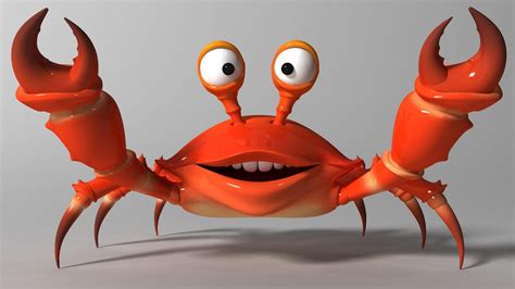 Cartoon Crab 3d Model By Supercigale
