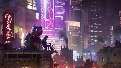Cat Rain Dream Cyberpunk City 4k Hd Artist 4k Wallpapers Images Images