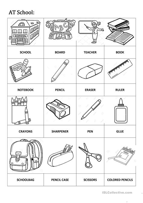 beautiful education vocabulary worksheets isl collective
